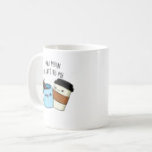 あなたは私にラテのコーヒおもしろいーパンだ コーヒーマグカップ (正面左)