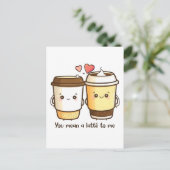 あなたは私にヴァレンティネスのラテデイパンを意味する ポストカード (スタンド正面)