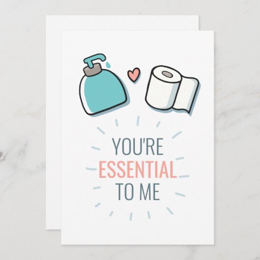 あなたは私に不可欠なバレンタおもしろいイン シーズンカード (正面/裏面)