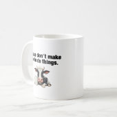 あなたは私に事をさせないでくれ。おもしろい牛 コーヒーマグカップ (正面左)