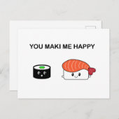 あなたは私に嬉しい鈴枝寿司を送る ポストカード (正面/裏面)