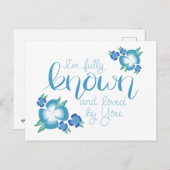 あなたは私に完全に知られて愛されている ポストカード (正面/裏面)