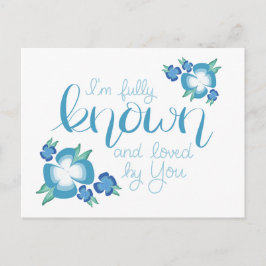 あなたは私に完全に知られて愛されている ポストカード