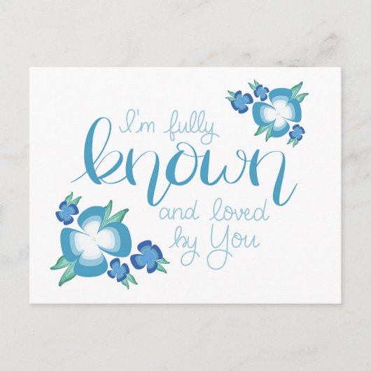 あなたは私に完全に知られて愛されている ポストカード (正面)
