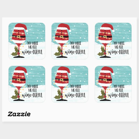 あなたは私に感じクリスマスワインをダフルおもしろいワインを スクエアシール (シート)