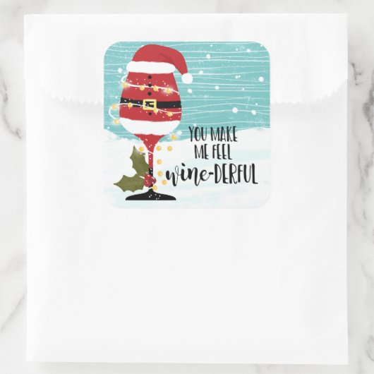 あなたは私に感じクリスマスワインをダフルおもしろいワインを スクエアシール (バッグ)