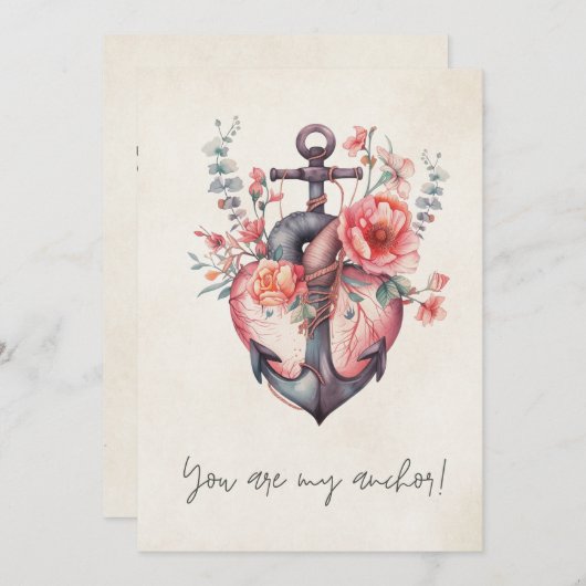 あなたは私のいかりハッピーバレンタイン シーズンカード (正面/裏面)