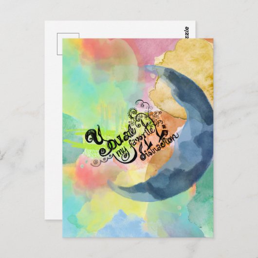 あなたは私のお気に入りのインクウォーター引用文 ポストカード (正面/裏面)