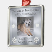 あなたは私のお気に入りのハロードッグ記念オーナメントだった メタルオーナメント (左)