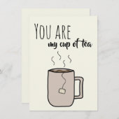 あなたは私のお茶のカップ – グリーティングカード (正面/裏面)