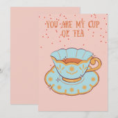 あなたは私のお茶のカップ バレンタインデーの面白いギフト シーズンカード (正面/裏面)
