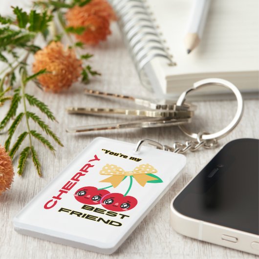 あなたは私のさくらんぼ最高の友達 キーホルダー (正面右)
