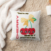 あなたは私のさくらんぼ最高の友達 クッション (ブランケット)