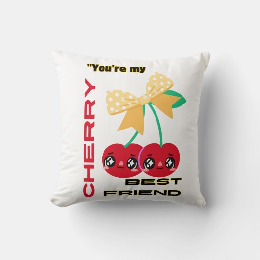 あなたは私のさくらんぼ最高の友達 クッション (正面)