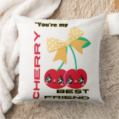 あなたは私のさくらんぼ最高の友達 クッション (ブランケット)