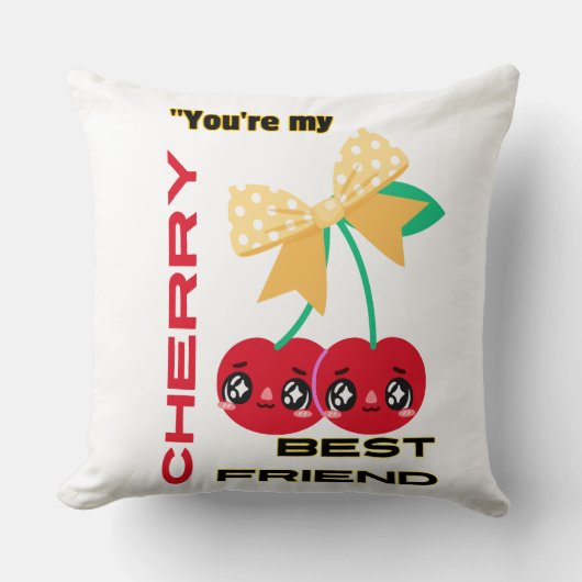 あなたは私のさくらんぼ最高の友達 クッション (正面)