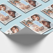 あなたは私のすべての写真のコラージュの青 ラッピングペーパー (角)