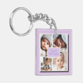あなたは私のすべての写真コラージュ、薄紫 キーホルダー (正面左)