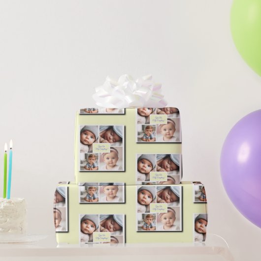 あなたは私のすべての黄色の写真コラージュ ラッピングペーパー (パーティーギフト)