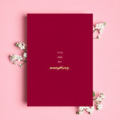 あなたは私のすべてをピンクの愛ミニマルのバレンタイン 箔シーズンカード