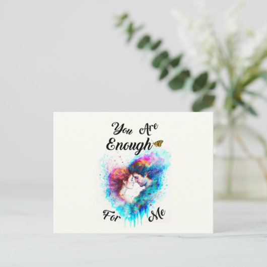 あなたは私のために十分なビースティカップル愛バレンタイン シーズンポストカード (スタンド正面)