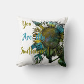 あなたは私のひまわり装飾用クッション クッション (正面)