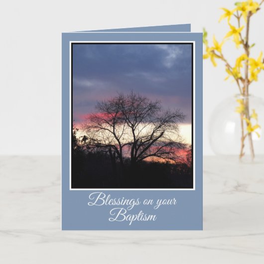 あなたは私のもの 大人の洗礼カード カード (黄色い花)