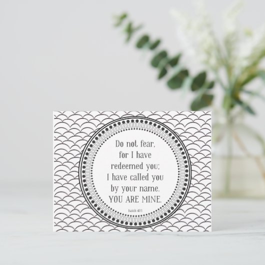 あなたは私のもの、黒と白の聖書 ポストカード (スタンド正面)