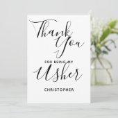 あなたは私のアッシャー結婚フラットカードになってくれてありがとう サンキューカード (スタンド正面)