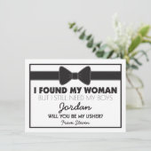 あなたは私のアッシャー黒/白の蝶ネクタイか 招待状 (スタンド正面)