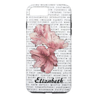 あなたは私のインスピレーション単語タイポグラフィピンクの花 iPhone 8 PLUS/7 PLUSケース