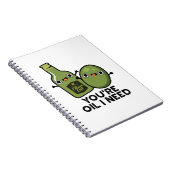 あなたは私のオイルよ！なんて冗談を言ってみた。オリーブオイルのダジャレよ。 ノートブック (右側)