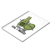 あなたは私のオイルよ！なんて冗談を言ってみた。オリーブオイルのダジャレよ。 ノートブック (左側)