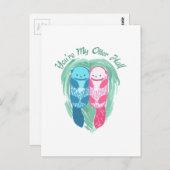 あなたは私のカワウソの半分 ポストカード (正面/裏面)