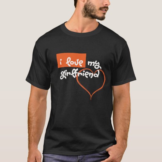 あなたは私のガールフレンド ハート Tシャツ (正面)