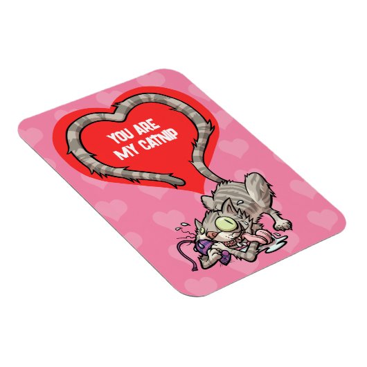 あなたは私のキャッおもしろいプ・バレンタインの猫漫画だ マグネット (右側)