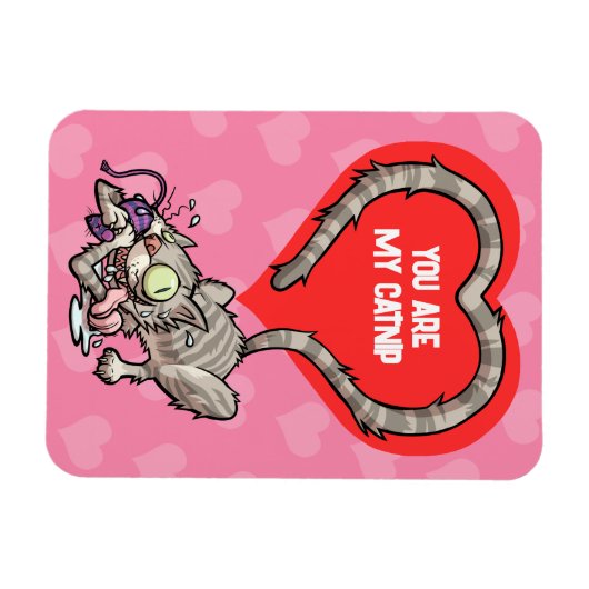 あなたは私のキャッおもしろいプ・バレンタインの猫漫画だ マグネット (横)