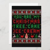 あなたは私のクリスマスツリーケーキのアイスクリームのクリスマス シーズンカード (正面/裏面)