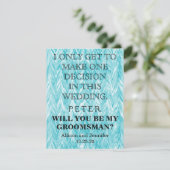 あなたは私のグルームスマンになれますか?カスタマイズ 招待状 (スタンド正面)