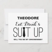 あなたは私のグルームスマンになれますか？ |グルームスマン 招待状 (正面)