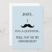 あなたは私のグルームスマンになれますか？ 招待状 (正面/裏面)