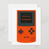 あなたは私のグロムスマンのハンドヘルド電子ゲームであるか ノートカード (正面/裏面)