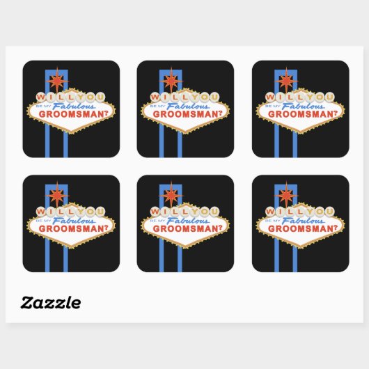 あなたは私のグロムスマンラスベガスのサインのステッカーになるだろうか スクエアシール (シート)