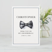 あなたは私のグロムスマン黒い水の色の蝶ネクタイになる 招待状 (スタンド正面)