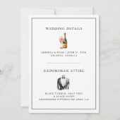 あなたは私のグロムスマン黒い水の色の蝶ネクタイになる 招待状 (裏面)