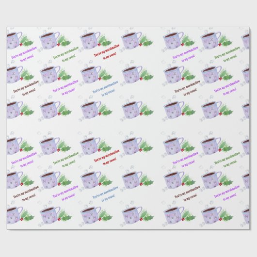 あなたは私のココアウォーター色にマシュマロ ラッピングペーパー (フラット)