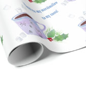 あなたは私のココアウォーター色にマシュマロ ラッピングペーパー (ロールコーナー)