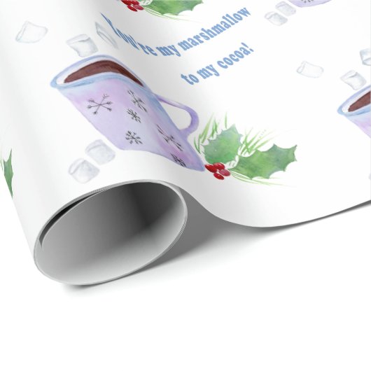 あなたは私のココアウォーター色にマシュマロ ラッピングペーパー (ロールコーナー)