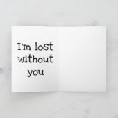 あなたは私のコンパスの愛のメッセージのホリデーカード シーズンカード (内部)