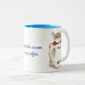"あなたは私のコーヒーのクリーム"マウスのマグ ツートーンマグカップ (正面右)